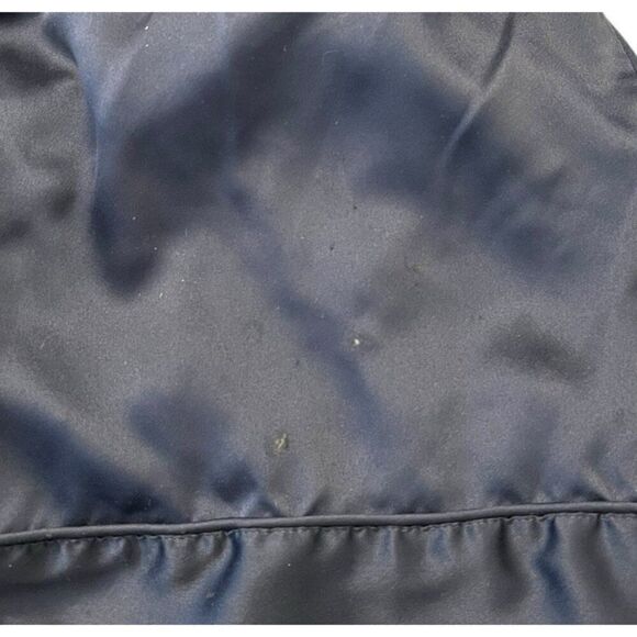 Victoria's Secret Ladies Medium Short Sleeve Navy Blue Satin Sleep Lounge Romper - Picture 6 of 6